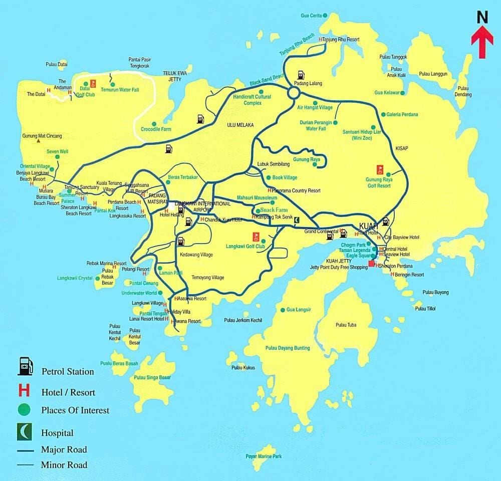 карта Малайзия и Лангкави