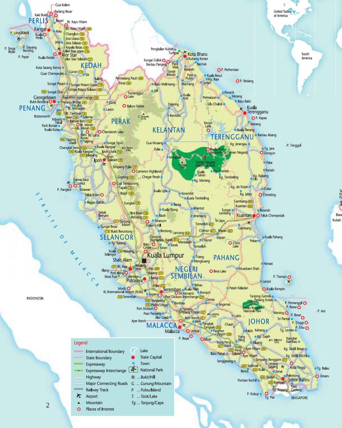 Малайзия Куала-Лумпур карте