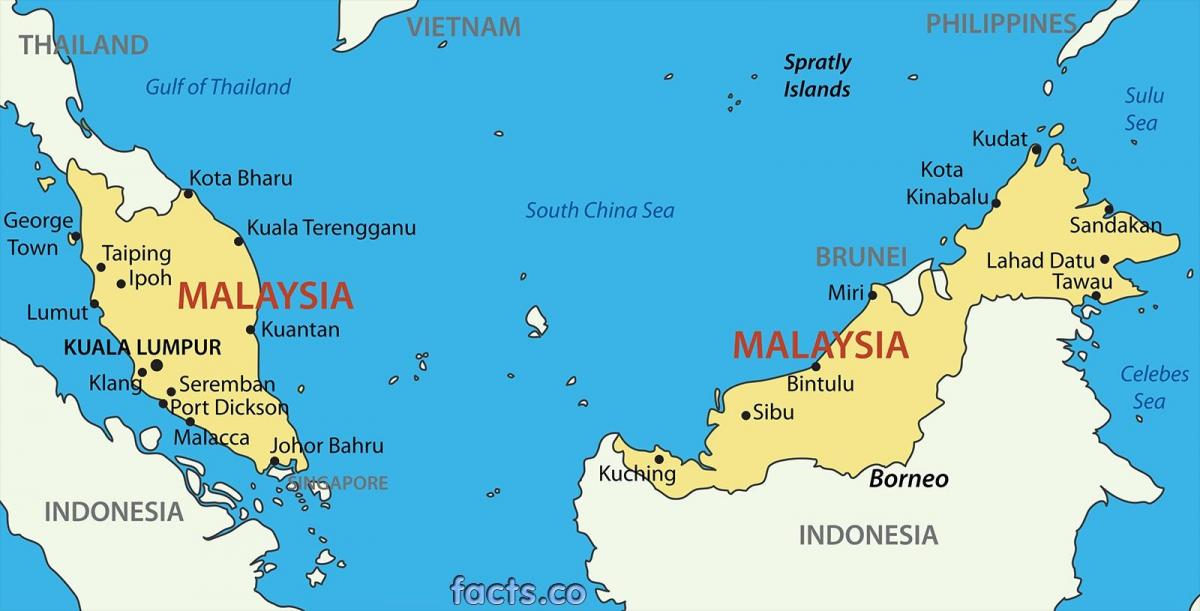 карта Малайзии