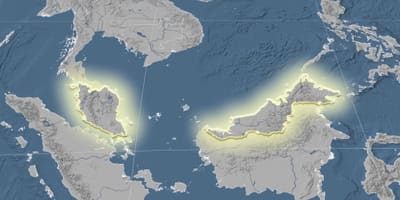 Карта Малайзии высота 