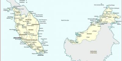 Малайзия карте города 